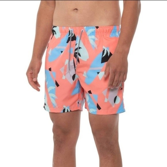 BOARDIES Geo Palm Swim Trunks Men's Size Large *EUC* - Picture 1 of 6